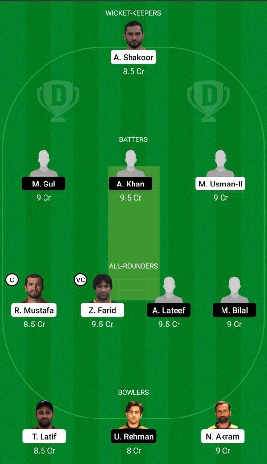 FM vs KZLS Dream11 Prediction Fantasy Cricket Tips Dream11 Team Sharjah Ramadan T10 League 