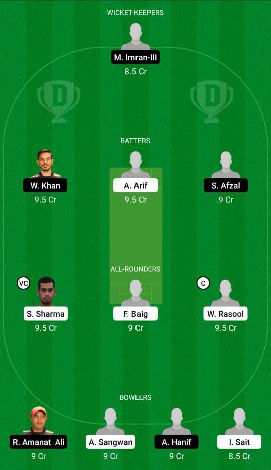 AJH vs FDD Dream11 Prediction Fantasy Cricket Tips Dream11 Team Sharjah Ramadan T10 League 