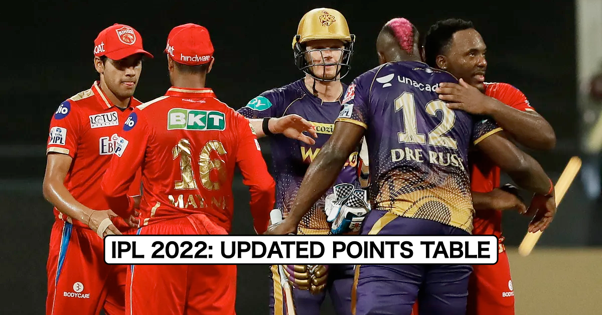 Ipl 2022 Updated Points Table Orange Cap And Purple Cap After Match 8 Kkr Vs Pbks 