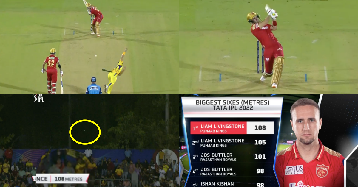 CSK vs PBKS: Watch - Liam Livingstone Hits 108 Meter Six Off Mukesh Choudhary, Registers Biggest Six Of IPL 2022