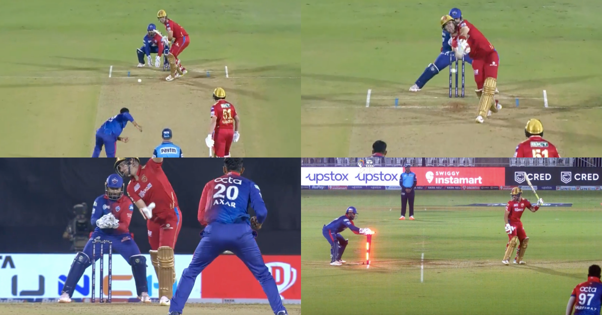 DC vs PBKS: Watch - Rishabh Pant Stumps Liam Livingstone Off Axar Patel