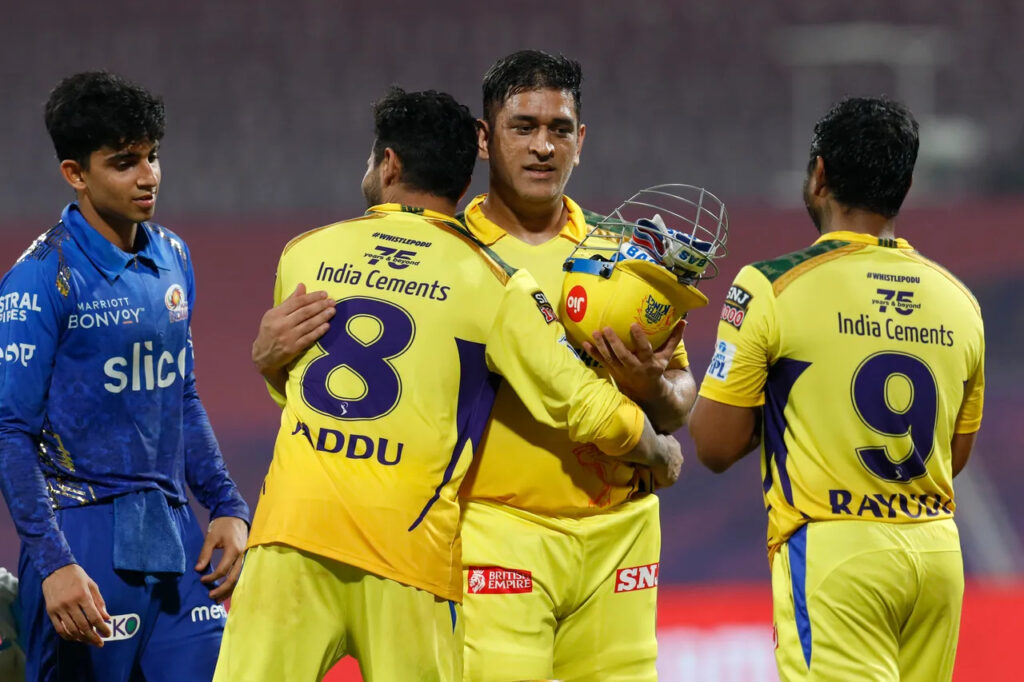 MS Dhoni and Ravindra Jadeja. Photo-IPL