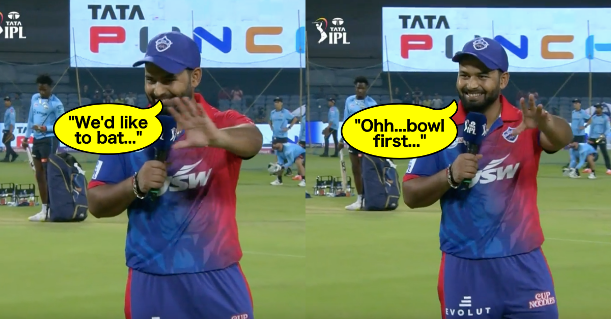 GT vs DC: "We'd Like To Bat..Ohh..Bowl First": Watch - Rishabh Pant Fumbles At Toss
