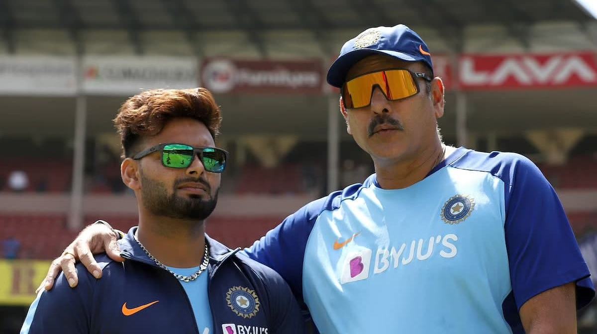 Rishabh Pant and Ravi Shastri (Image Credits: Twitter)