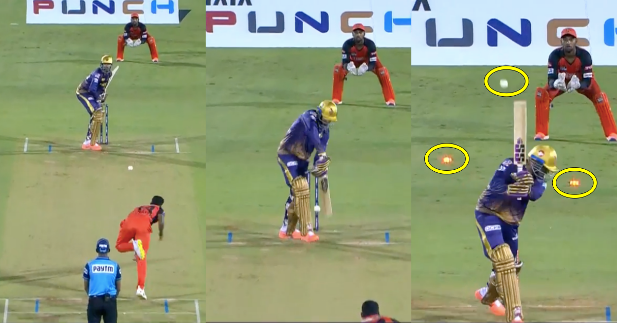 SRH vs KKR: Watch - T Natarajan Cleans Up Venkatesh Iyer On His First Delivery