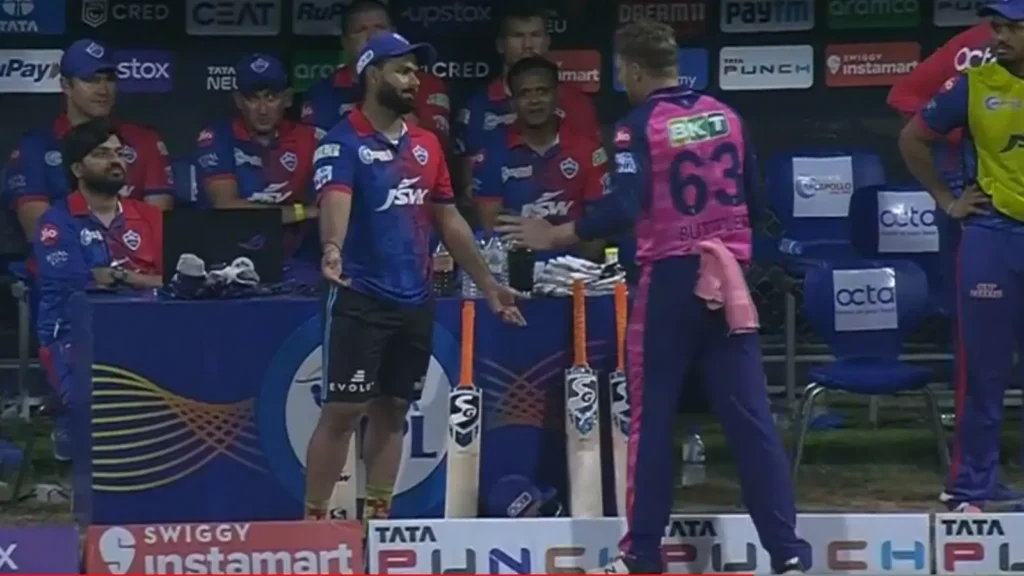 Jos Buttler and Rishabh Pant arguement (Image Credits: IPL)