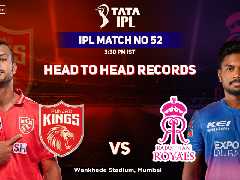 Punjab Kings vs Rajasthan Royals Head To Head Records, IPL 2022, Match 52, PBKS vs RR