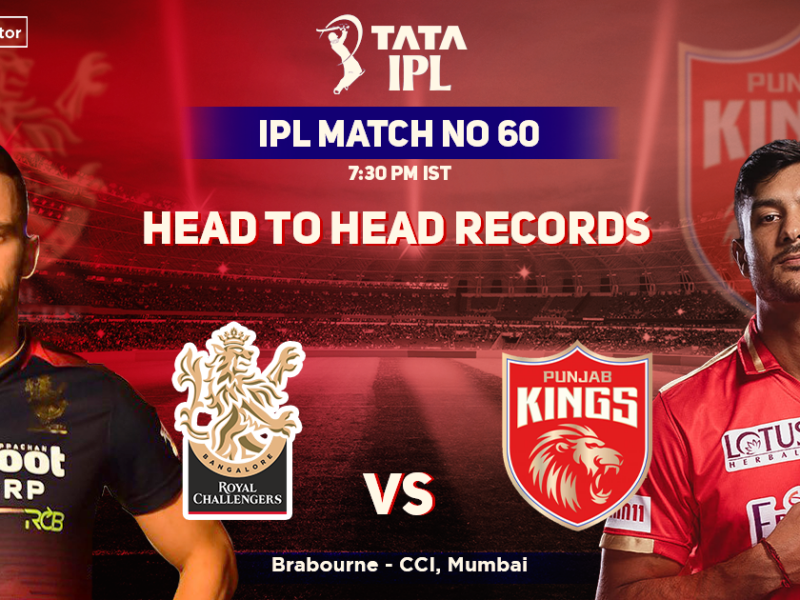 Royal Challengers Bangalore vs Punjab Kings Head To Head Records, IPL 2022, Match 60, RCB vs PBKS