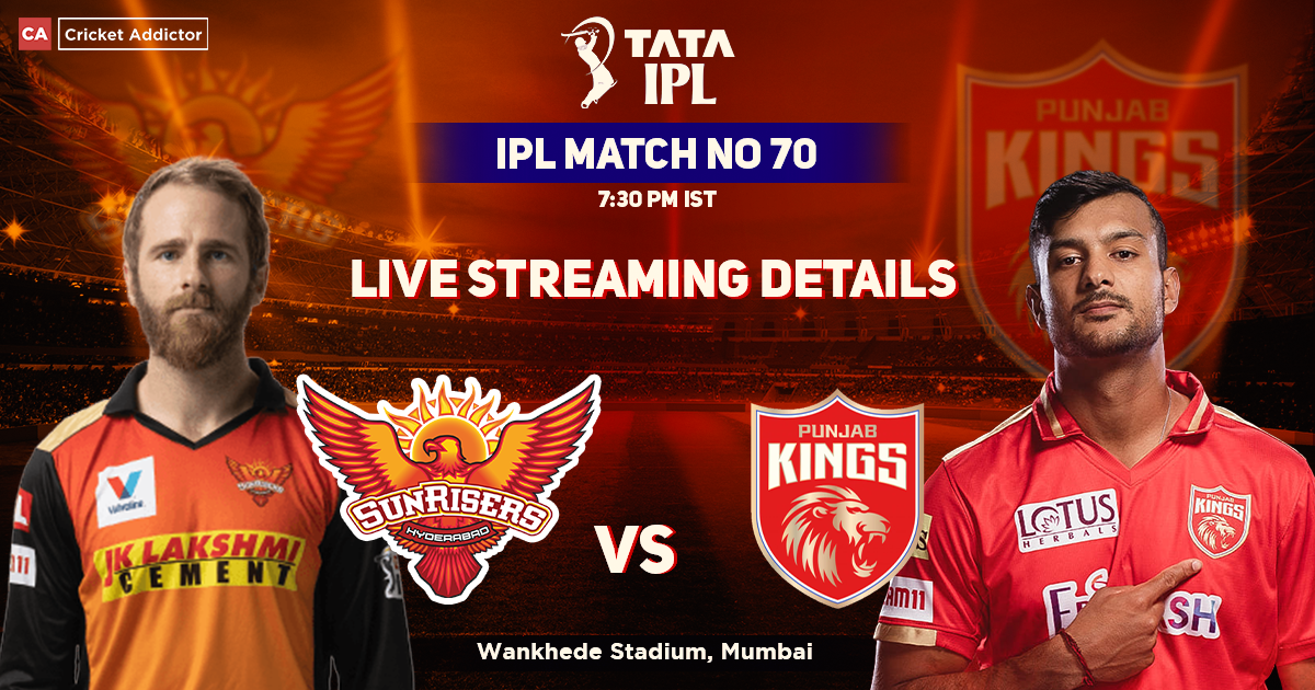 Sunrisers Hyderabad vs Punjab Kings Live Streaming Details: When And Where To Watch SRH vs PBKS Match Live In Your Country? IPL 2022, Match 70, SRH vs PBKS