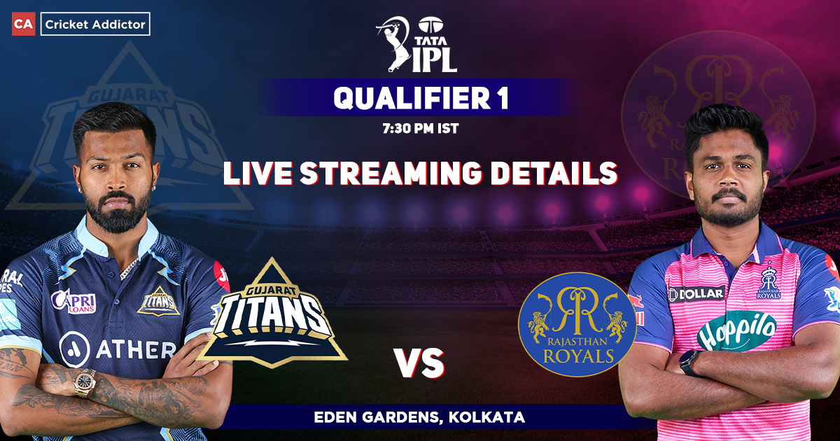 Gujarat Titans vs Rajasthan Royals Live Streaming Details: When And Where To Watch GT vs RR Match Live In Your Country? IPL 2022, Qualifier 1, GT vs RR