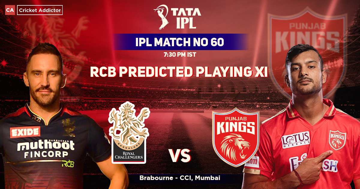 Royal Challengers Bangalore Vs Punjab Kings, RCB Playing 11 Vs PBKS ...