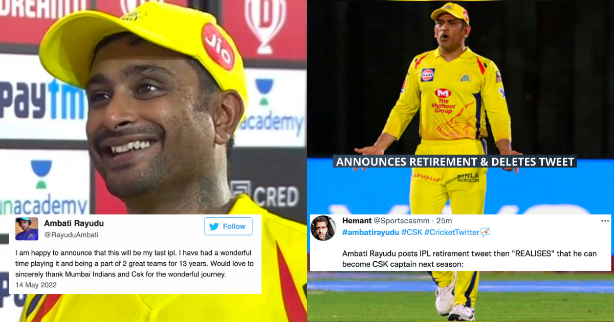 Twitter Slams Ambati Rayudu For Taking A U-Turn On His IPL Retirement