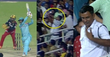 LSG Vs RCB: Watch - Policeman In Eden Gardens Stands Hurts His Hand Trying To Catch Deepak Hooda's Six