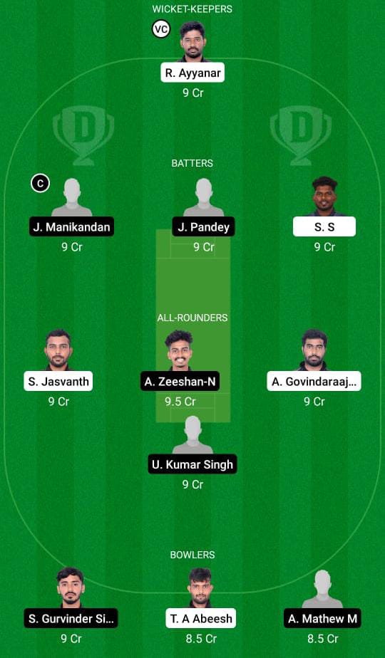 EAG vs TIT Dream11 Prediction Fantasy Cricket Tips Dream11 Team BYJU's Pondicherry T10 