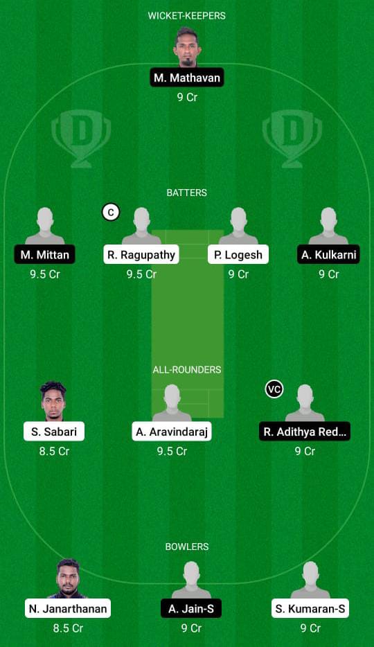 ROY vs SMA Dream11 Prediction Fantasy Cricket Tips Dream11 Team BYJU's Pondicherry T10 