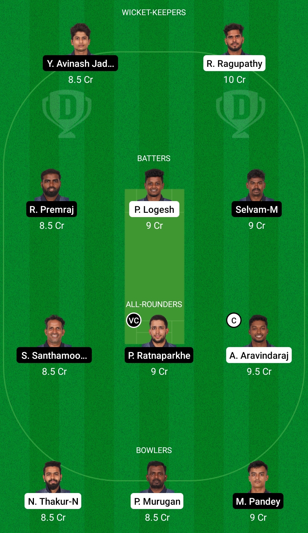 ROY vs WAR Dream11 Prediction Fantasy Cricket Tips Dream11 Team BYJU's Pondicherry T10 