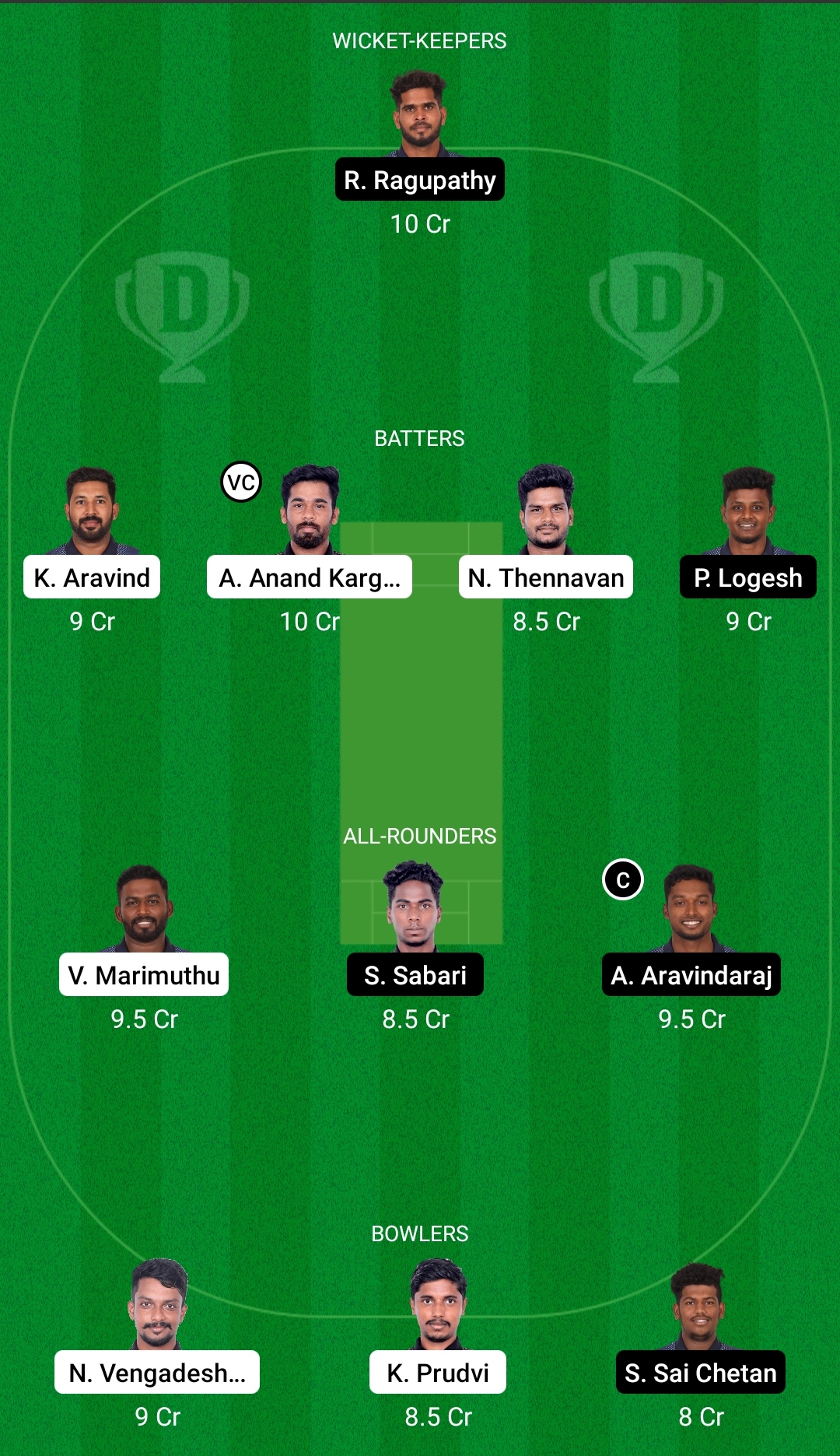 AVE vs ROY Dream11 Prediction Fantasy Cricket Tips Dream11 Team BYJU's Pondicherry T10 