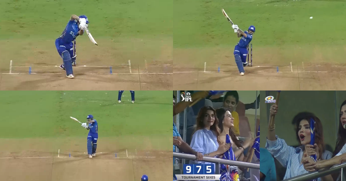 MI vs DC: Watch - Ishan Kishan's GF Aditi Hundia Cheers From Stands As MI Opener Smacks Anrich Nortje For 14 Runs In An Over