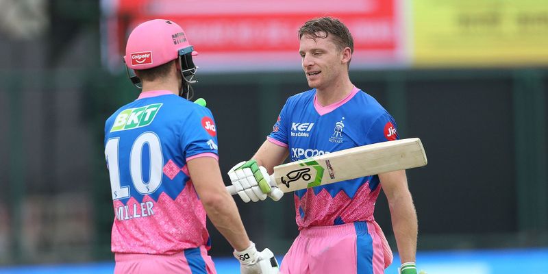 Jos Buttler and David Miller (Image Credits: Twitter)