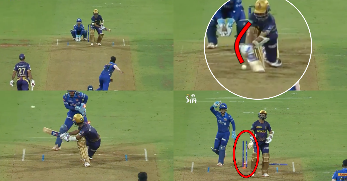 MI vs KKR Watch - Kumar Kartikeya Cleans Up Ajinkya Rahane With A Leg-Spinner