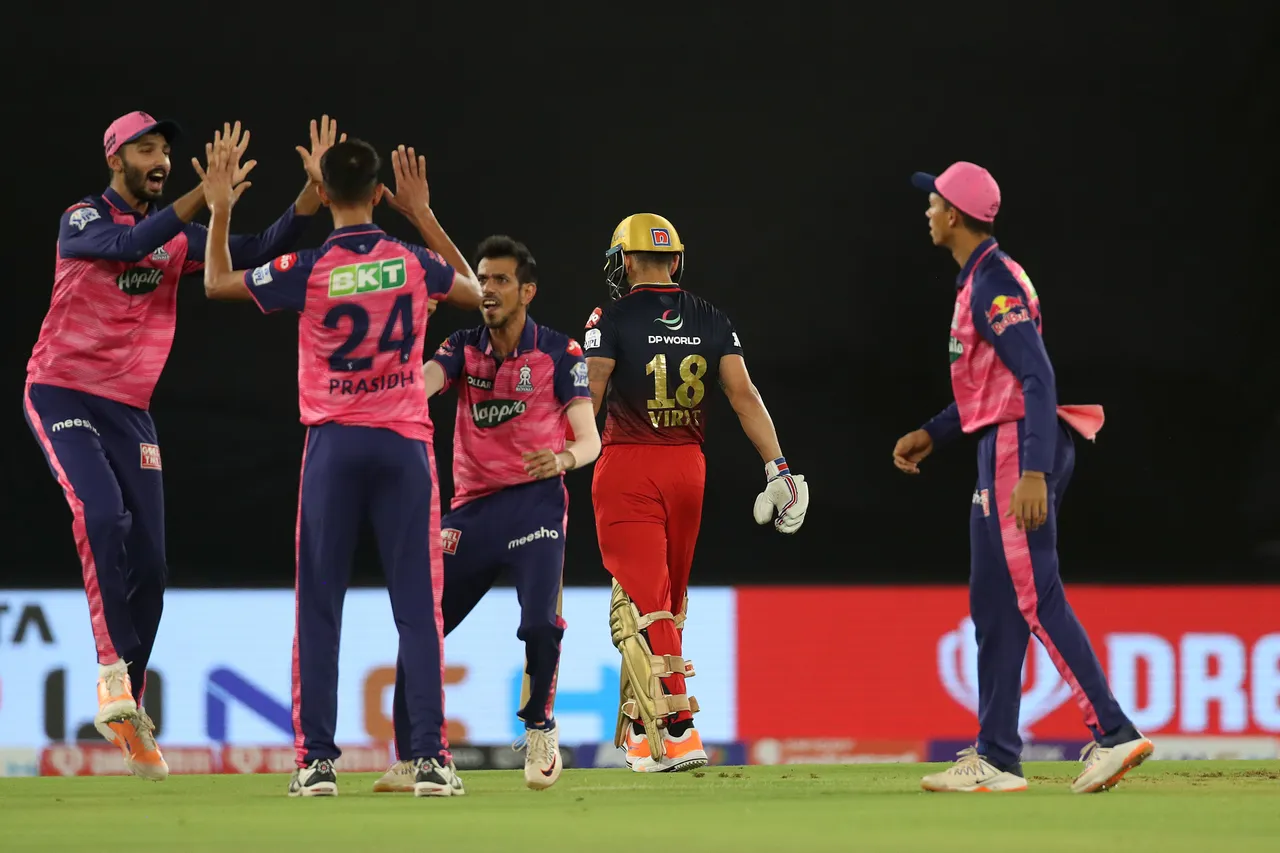 RR vs RCB: Watch - Obed McCoy Cleans Up Harshal Patel