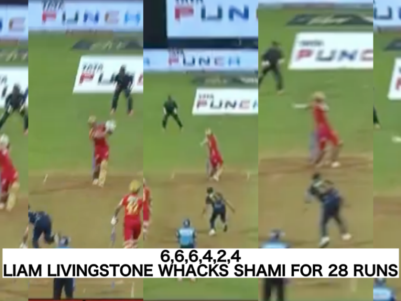 GT vs PBKS: Watch - Liam Livingstone Smashes 28 Runs Off Mohammad Shami's Over To Finish Off The Match vs GT