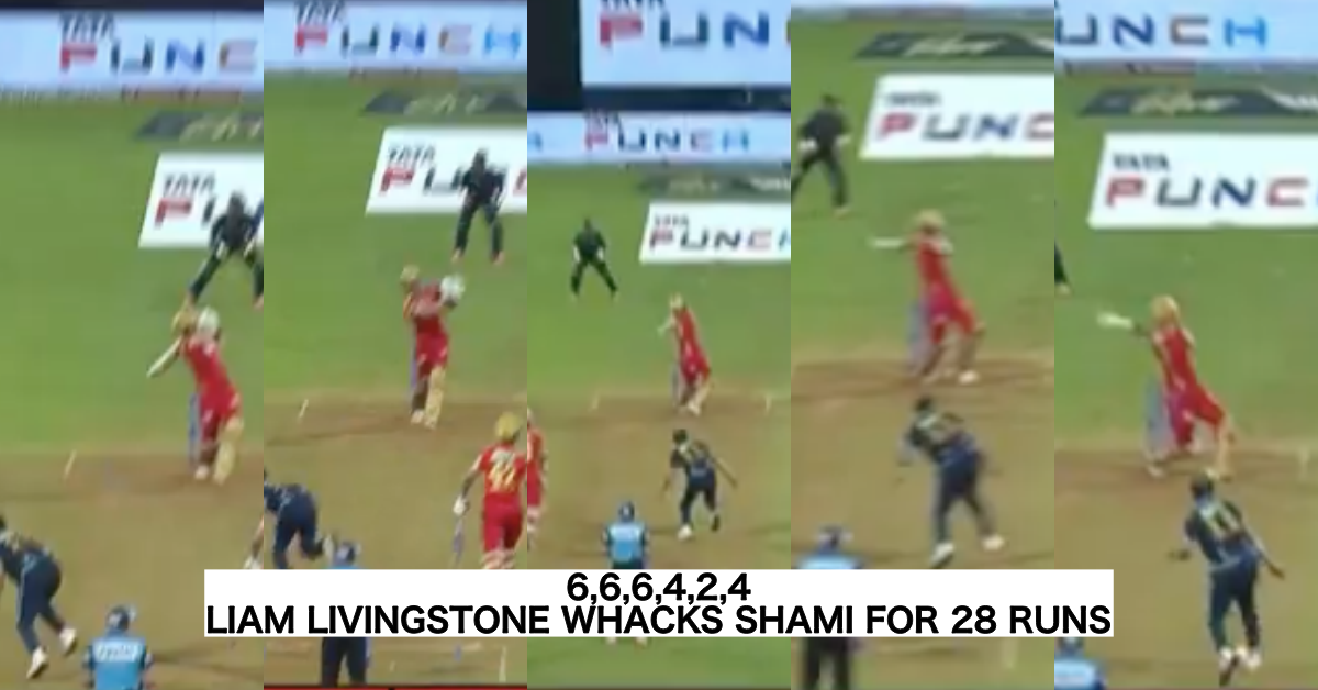 GT vs PBKS: Watch - Liam Livingstone Smashes 28 Runs Off Mohammad Shami's Over To Finish Off The Match vs GT