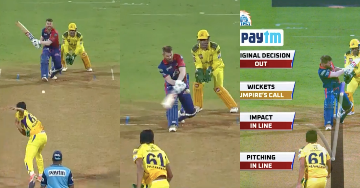 CSK vs DC Watch - Maheesh Theekshana Traps David Warner In Front Of The Wicket