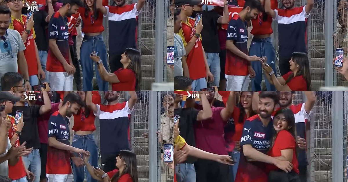 RCB vs CSK: Watch - RCB Fan Couple Gets Hitched As Guy Says Yes To Girl's Proposal In Stands During RCB vs CSK Match At Pune