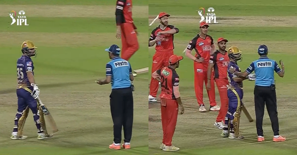 KKR vs SRH: Watch - Rinku Singh Argues With Umpires After Getting Denied For DRS As He Takes It After 15 Seconds Timer