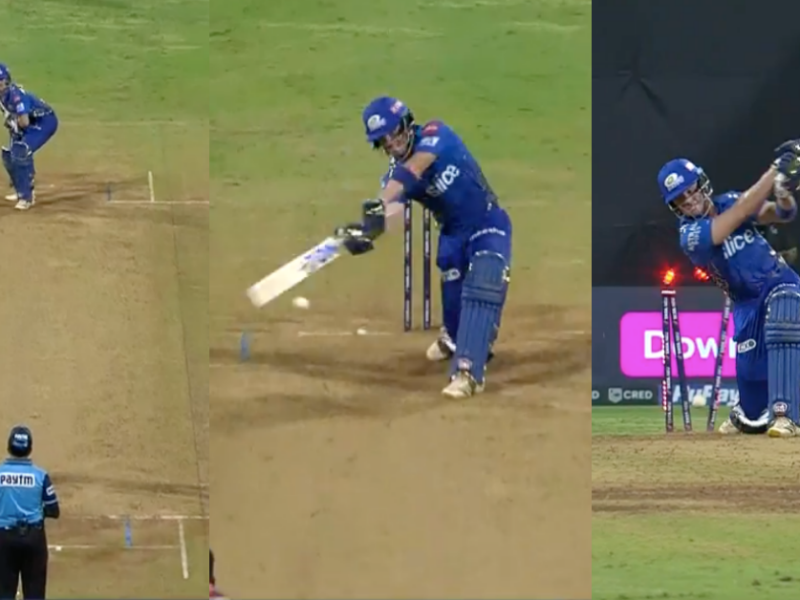 MI vs DC: Watch - Shardul Thakur Outfoxes Dewald Brevis With A Slower One, Gets Him To Inside Edge Onto Stumps