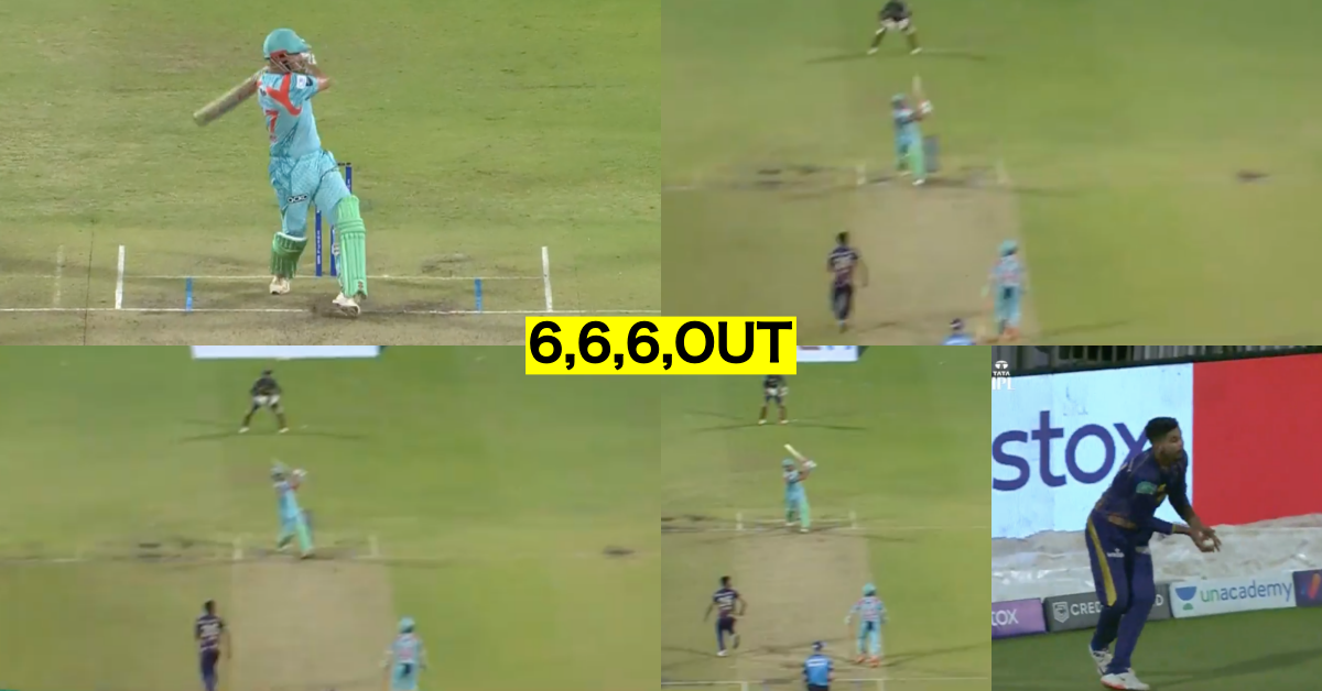 LSG vs KKR Watch - Shivam Mavi Dismisses Marcus Stoinis After Being Hit For 3 Consecutive Sixes