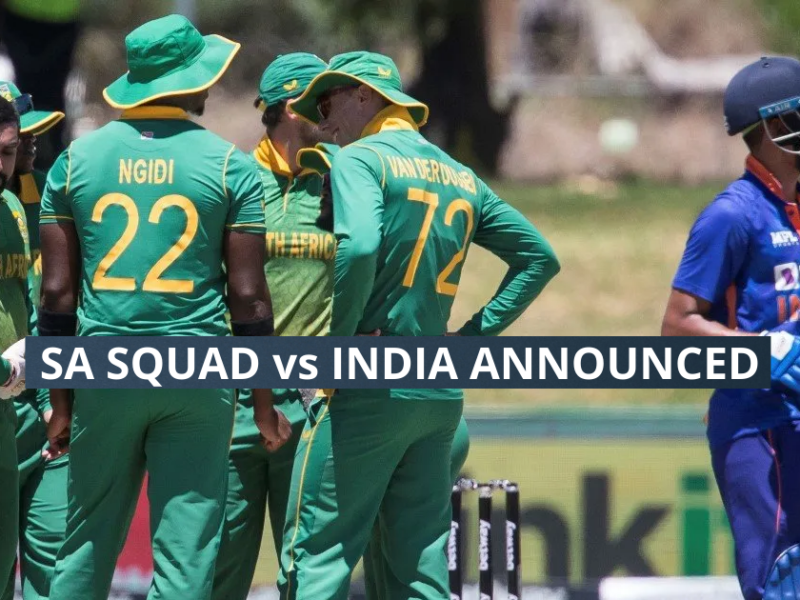South Africa Squad vs India 2022