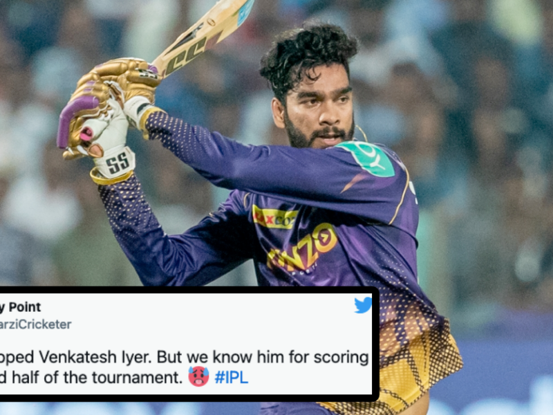 KKR vs RR: Twitter Reacts As Venkatesh Iyer Gets Dropped From KKR Playing XI After String Of Poor Performances