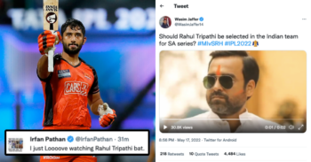 MI vs SRH: Twitter Reacts As Rahul Tripathi Hits Scintillating 76 Off 44 In Must-Win Game For SRH
