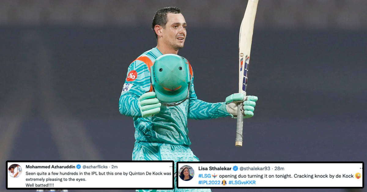 KKR vs LSG: Twitter Reacts As Quinton de Kock Smashes A Sensational Century Against KKR