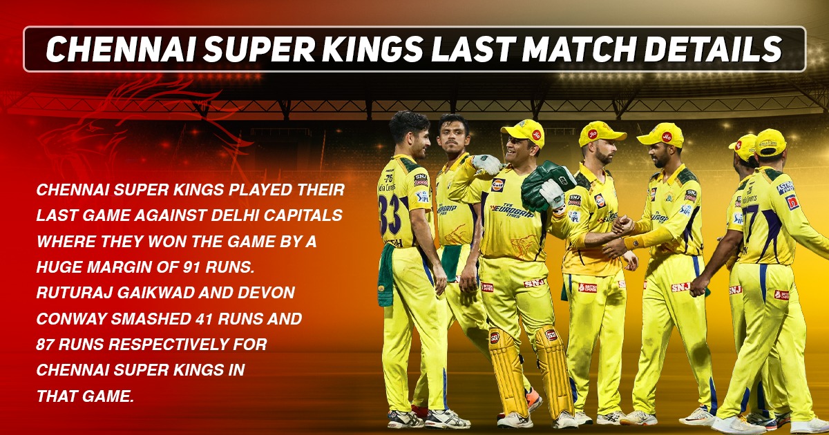 CSK vs MI- CSK Last Match Details IPL 2022