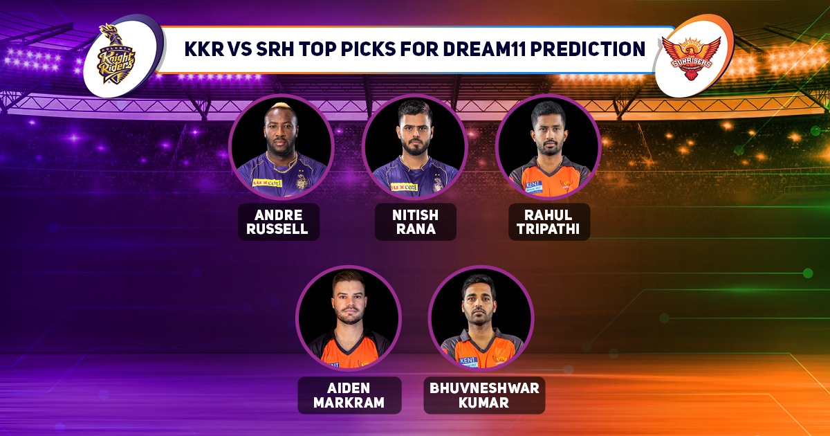 Top Picks For KKR vs SRH Dream11 Prediction