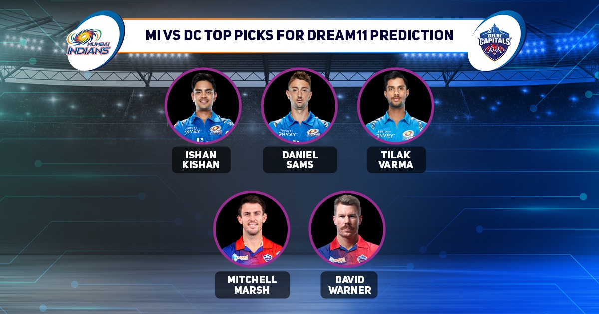 Top Picks For MI vs DC Dream11 Prediction