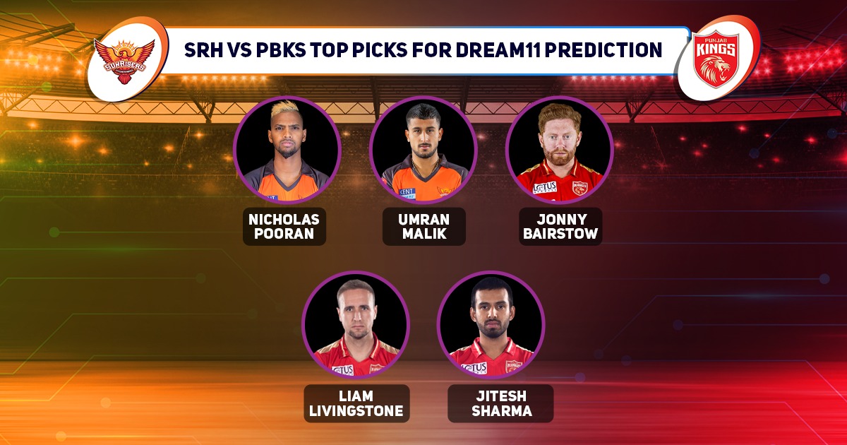 Top Picks For SRH vs PBKS Dream11 Prediction