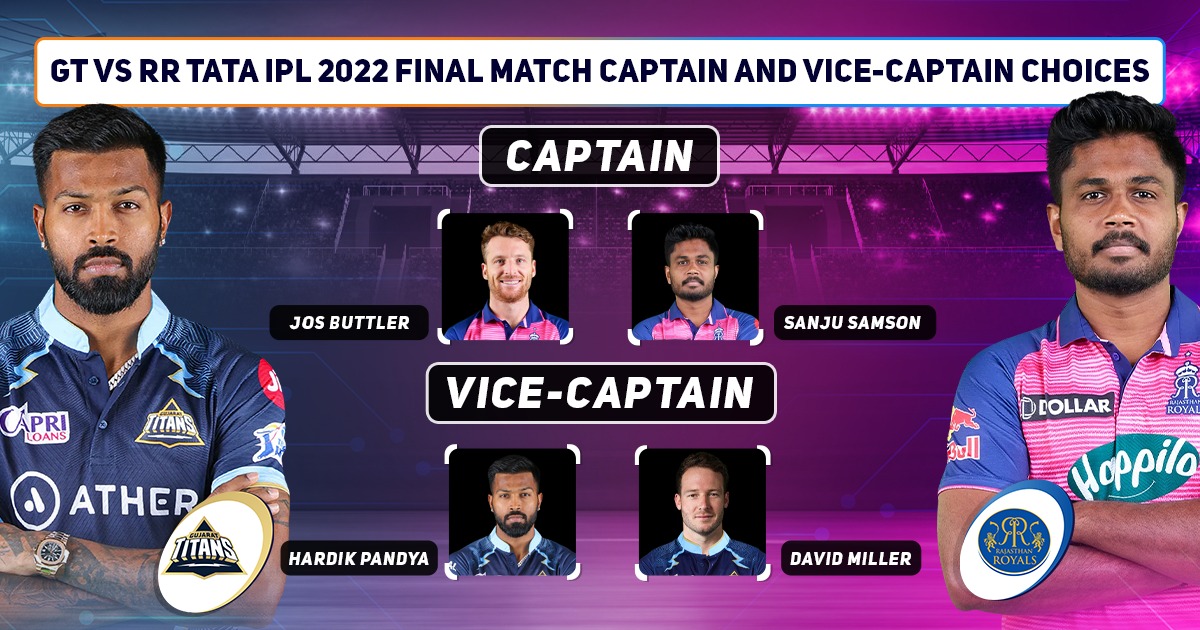 GT vs RR Captaincy And Vice-Captaincy Choices