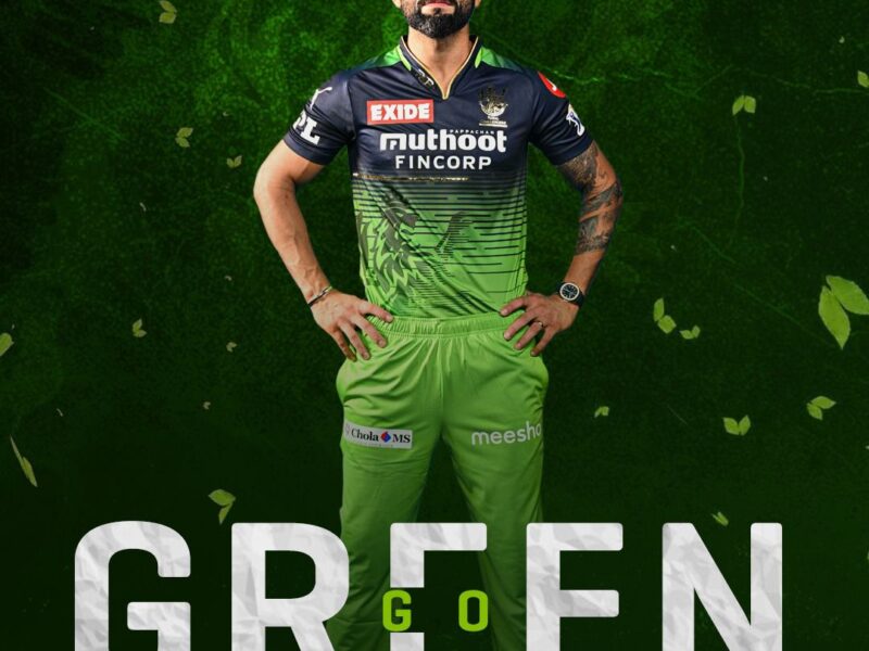 RCB Players To Don Green Kits To Support Green Initiative In Their Upcoming Match Against SRH. Photo- Twitter