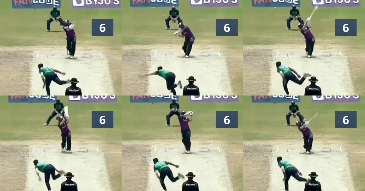 Watch: 15-Year-Old Indian Batsman, Krishna Pandey Hits Six Sixes In One Over During The Pondicherry T10 League