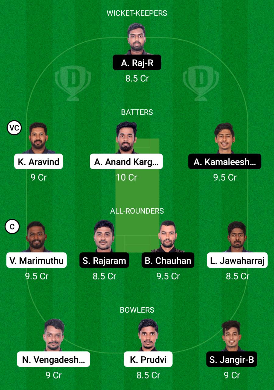 AVE vs KGS Dream11 Prediction Fantasy Cricket Tips Dream11 Team BYJU's Pondicherry T10 