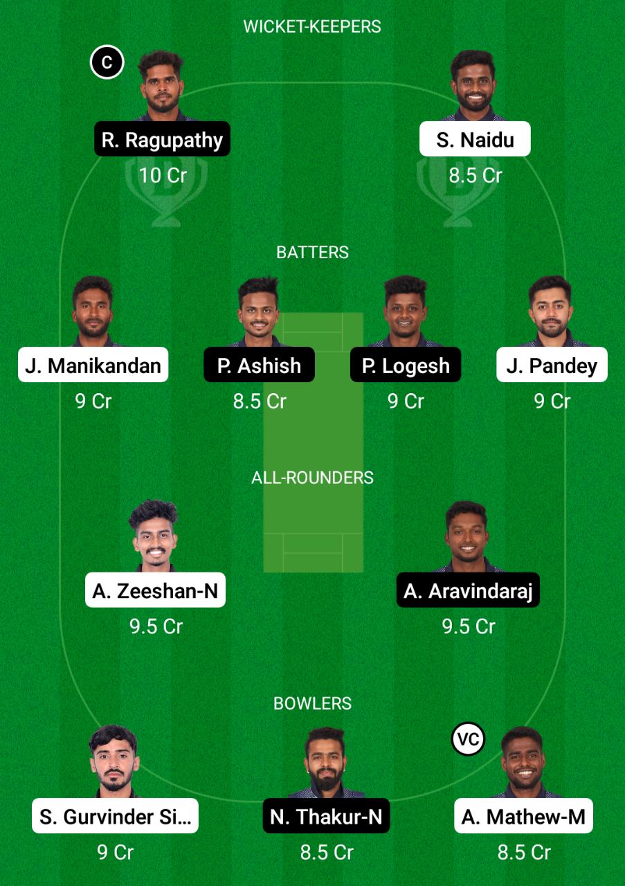 TIT vs ROY Dream11 Prediction Fantasy Cricket Tips Dream11 Team BYJU's Pondicherry T10 
