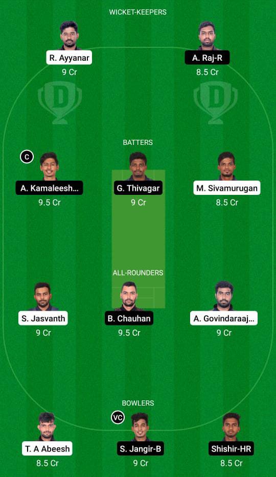EAG vs KGS Dream11 Prediction Fantasy Cricket Tips Dream11 Team BYJU's Pondicherry T10 