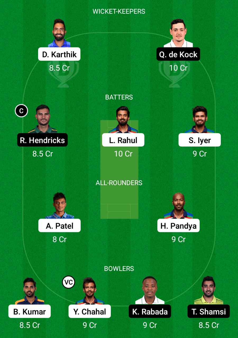 India vs South Africa Dream11 Prediction Fantasy Cricket Tips Dream11 Team South Africa Tour of India 