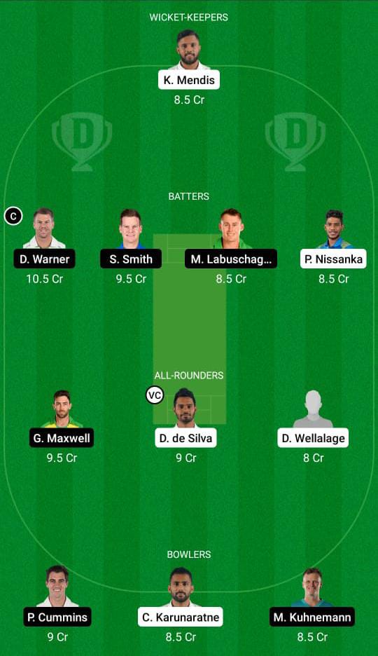 SL vs AUS Dream11 Prediction Fantasy Cricket Tips Dream11 Team Australia Tour of Sri Lanka 