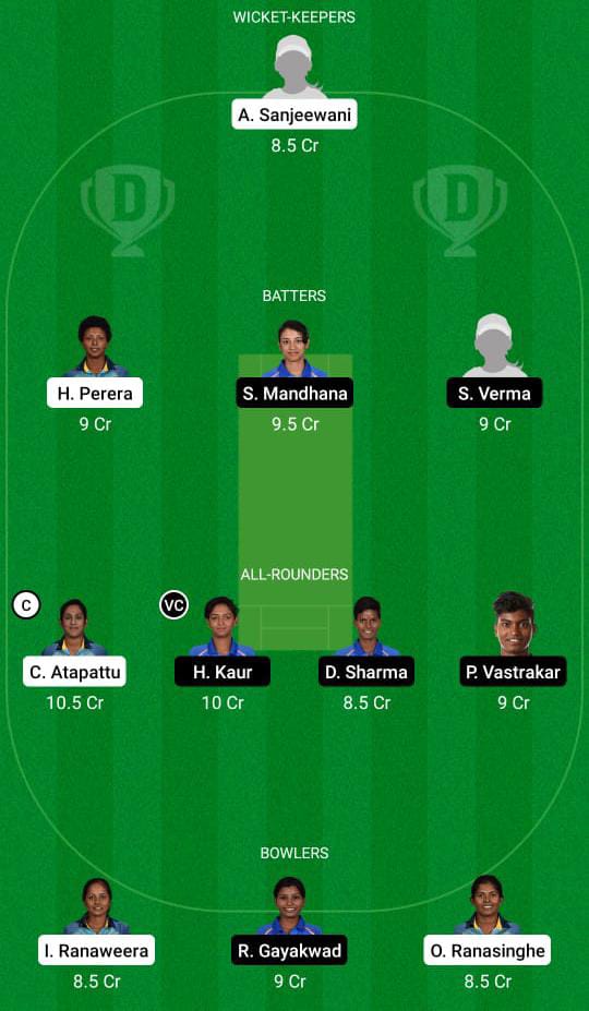 SL-W vs IN-W Dream11 Prediction Fantasy Cricket Tips Dream11 Team India Women Tour of Sri Lanka 