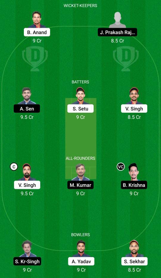 BOK vs SIN Dream11 Prediction Fantasy Cricket Tips Dream11 Team BYJU's Jharkhand T20 